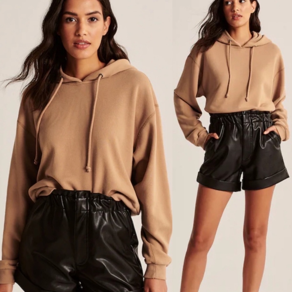 Abercrombie & Fitch High Low Crop Hoodie